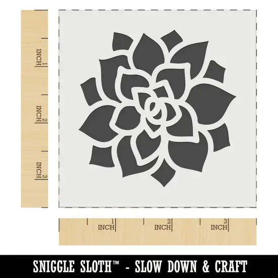 Succulent Plant Wall Cookie DIY Craft Reusable Stencil {5}