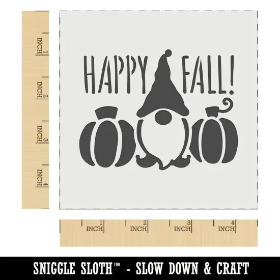 Happy Fall Pumpkin Gnome Wall Cookie DIY Craft Reusable Stencil {7}