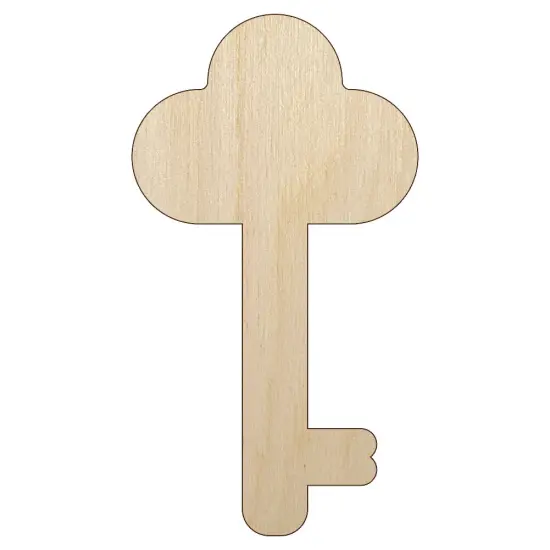 Key Simple Unfinished Wood Shape Piece Cutout for DIY Craft Projects {1}