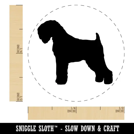 Black Russian Terrier Chornyi Dog Solid Self-Inking Rubber Stamp for Stamping Crafting Planners Yellow {1}