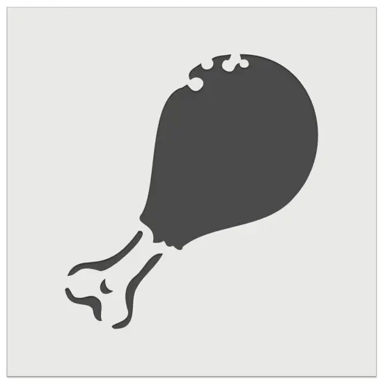 Chicken Drumstick Meat Food Wall Cookie DIY Craft Reusable Stencil {7}