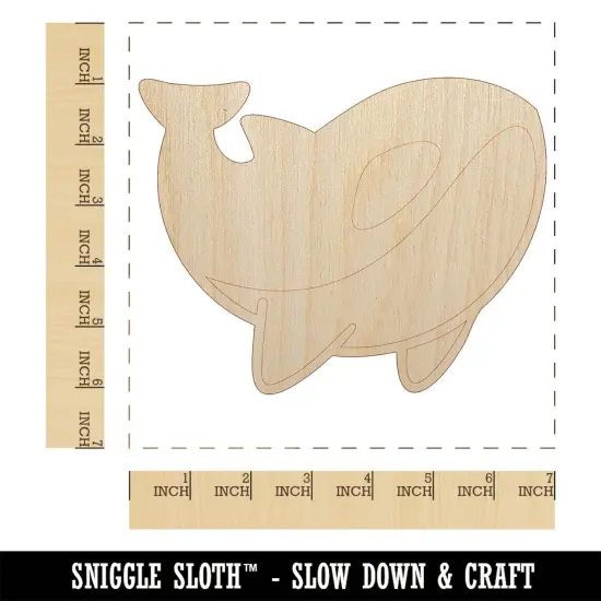 Sweet Kawaii Chibi Killer Whale Unfinished Wood Shape Piece Cutout for DIY Craft Projects {1}