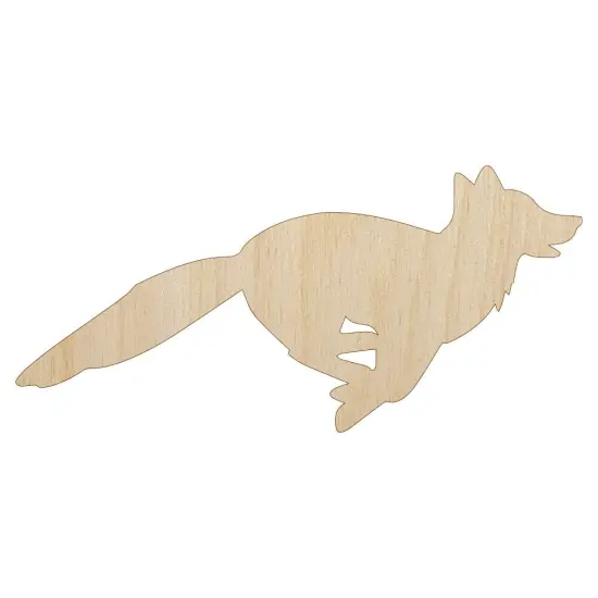Fox Running Solid Unfinished Wood Shape Piece Cutout for DIY Craft Projects {7}