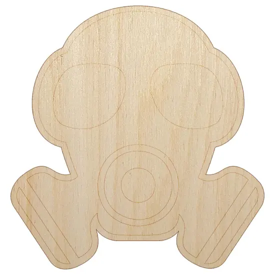 Chemical Gas Mask Ventilator Pandemic Unfinished Wood Shape Piece Cutout for DIY Craft Projects {7}