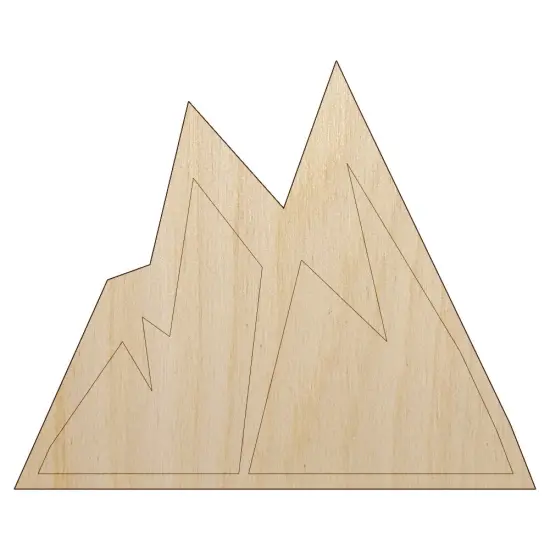Mountains Jagged Unfinished Wood Shape Piece Cutout for DIY Craft Projects {1}