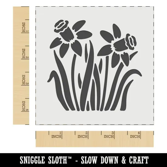 Daffodil Flowers Wall Cookie DIY Craft Reusable Stencil {6}