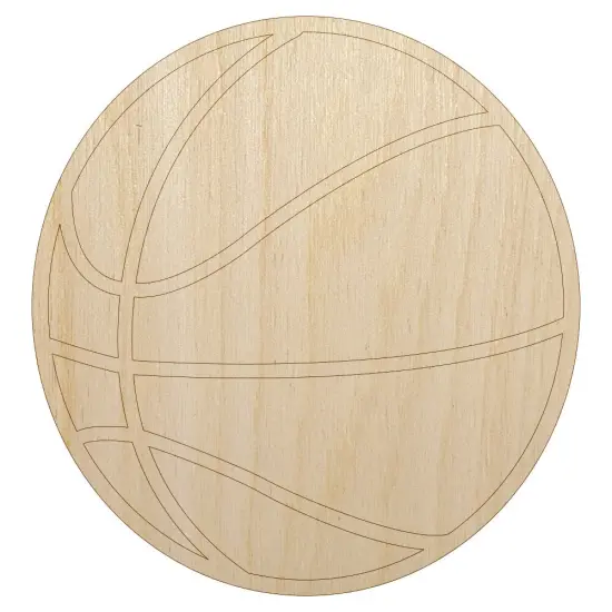 Basketball Sport Unfinished Wood Shape Piece Cutout for DIY Craft Projects {1}