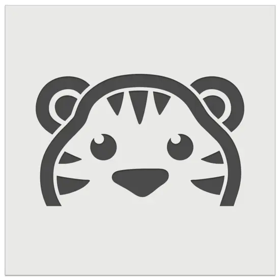 Peeking Tiger Wall Cookie DIY Craft Reusable Stencil {7}