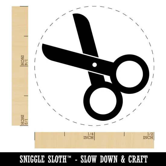 Scissors Symbol Self-Inking Rubber Stamp for Stamping Crafting Planners UV {1}