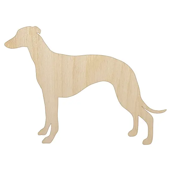 Whippet Dog Solid Unfinished Wood Shape Piece Cutout for DIY Craft Projects {1}