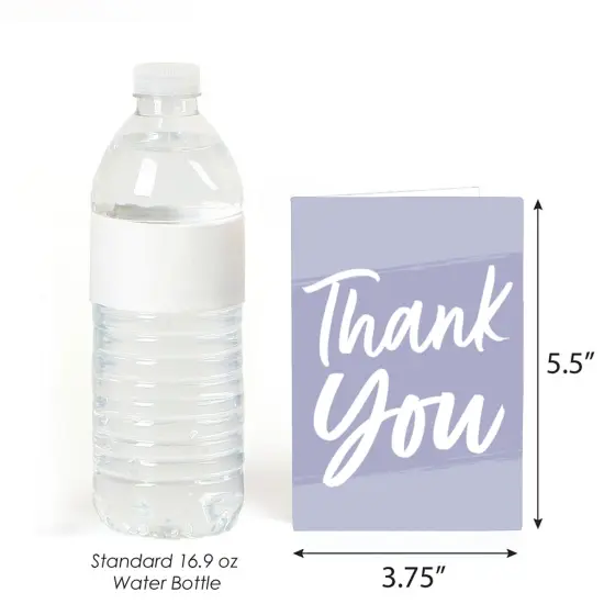 Big Dot of Happiness Purple Elegantly Simple - Guest Party Favors Thank You Cards (8 count) {4}