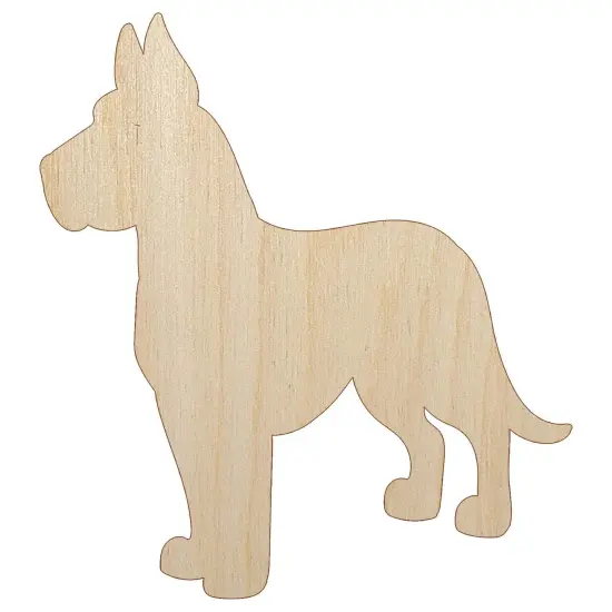 Great Dane Standing Dog Unfinished Wood Shape Piece Cutout for DIY Craft Projects {7}