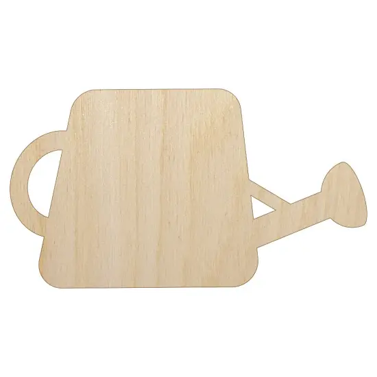 Watering Can Gardening Plants Solid Unfinished Wood Shape Piece Cutout for DIY Craft Projects {1}