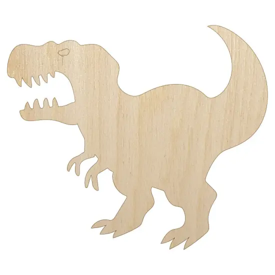 Tyrannosaurus Rex Silhouette Unfinished Wood Shape Piece Cutout for DIY Craft Projects {2}