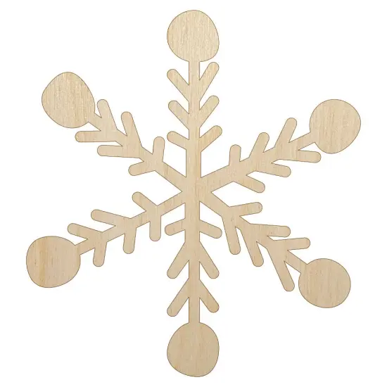 Snowflake Doodle Winter Unfinished Wood Shape Piece Cutout for DIY Craft Projects {7}