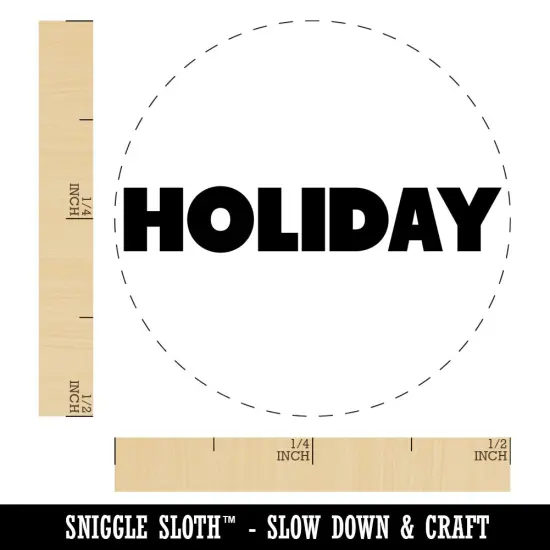Holiday Bold Text Self-Inking Rubber Stamp for Stamping Crafting Planners Lime Green {1}