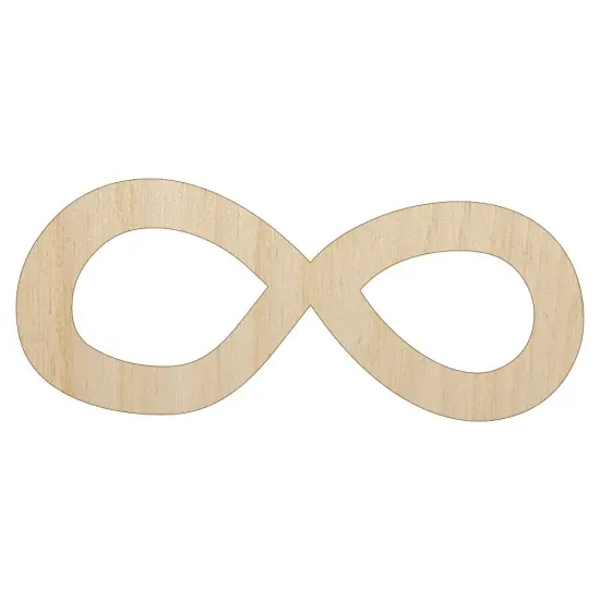 Infiniti Symbol Sketch Solid Unfinished Wood Shape Piece Cutout for DIY Craft Projects {1}