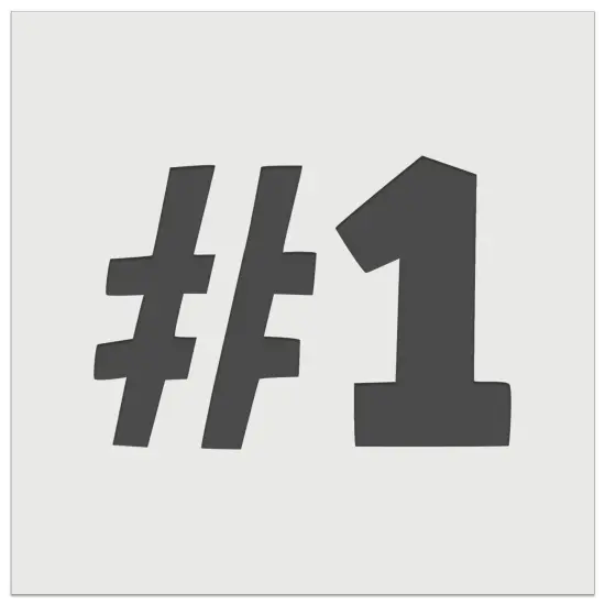 #1 Number One Fun Text Wall Cookie DIY Craft Reusable Stencil {7}