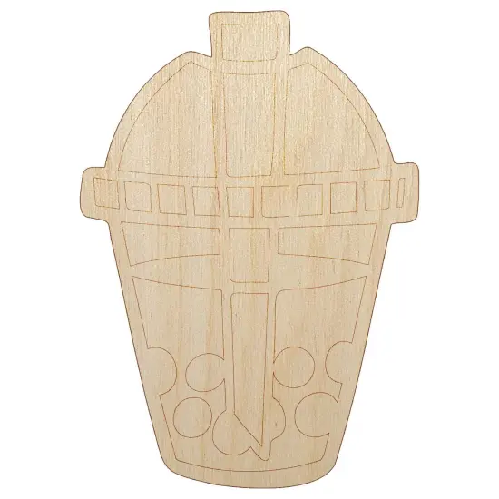 Yummy Bubble Tea Boba Milk Dessert Drink Unfinished Wood Shape Piece Cutout for DIY Craft Projects {7}