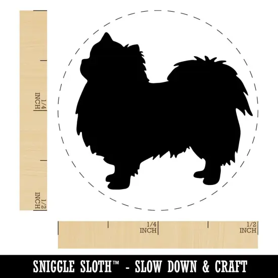 Long Coat Chihuahua Dog Solid Self-Inking Rubber Stamp for Stamping Crafting Planners Yellow {1}