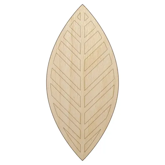 Cute Leaf Unfinished Wood Shape Piece Cutout for DIY Craft Projects {1}
