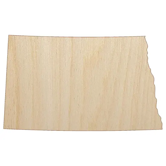 North Dakota State Silhouette Unfinished Wood Shape Piece Cutout for DIY Craft Projects {7}