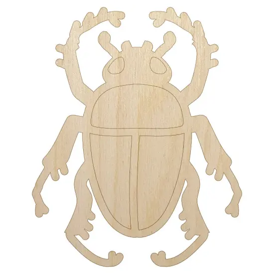 Scarab Beetle Unfinished Wood Shape Piece Cutout for DIY Craft Projects {7}