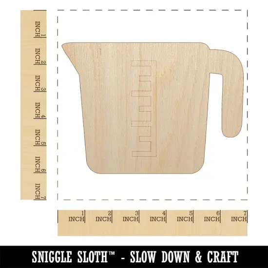 Measuring Cup Baking Cooking Unfinished Wood Shape Piece Cutout for DIY Craft Projects {1}