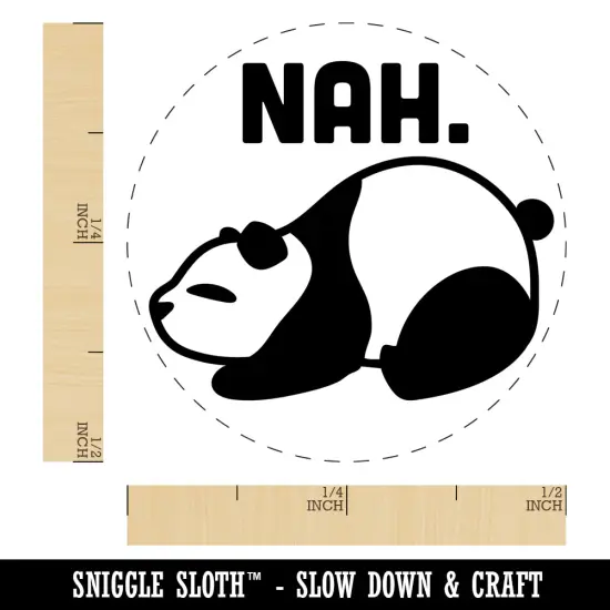 Nah Cute and Lazy Panda Doesn't Want to do Anything Self-Inking Rubber Stamp for Stamping Crafting Planners Pink {1}
