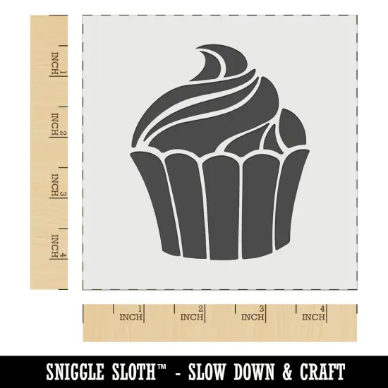 Yummy Sweet Cupcake Birthday Anniversary Celebration Wall Cookie DIY Craft Reusable Stencil {7}