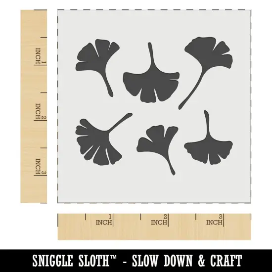 Gingko Leaves Wall Cookie DIY Craft Reusable Stencil {5}