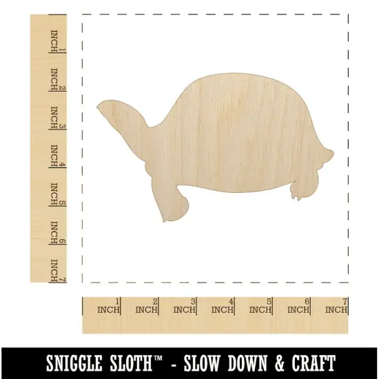 Tortoise Turtle Solid Unfinished Wood Shape Piece Cutout for DIY Craft Projects {1}