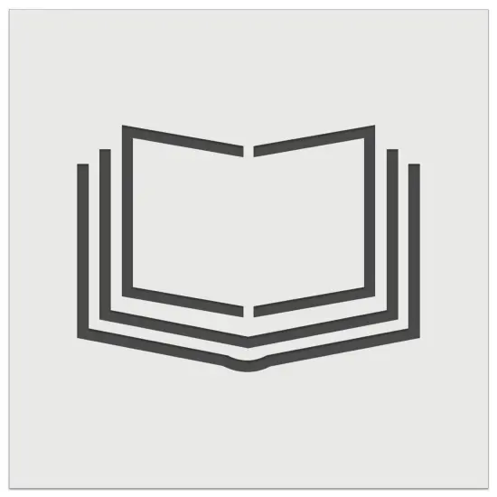 Open Book Reading Symbol Wall Cookie DIY Craft Reusable Stencil {7}