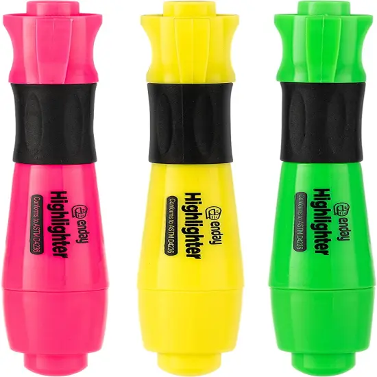 Enday Fluorescent Desk Highlighter Assorted {1}
