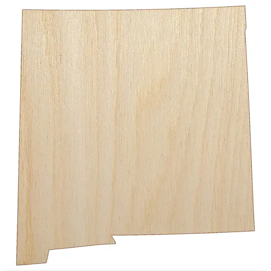New Mexico State Silhouette Unfinished Wood Shape Piece Cutout for DIY Craft Projects {7}