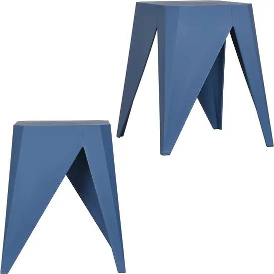 ISL Furnishings InterSpaceLiving Zuho Multi-USe Stool (2, Grey Blue) {1}
