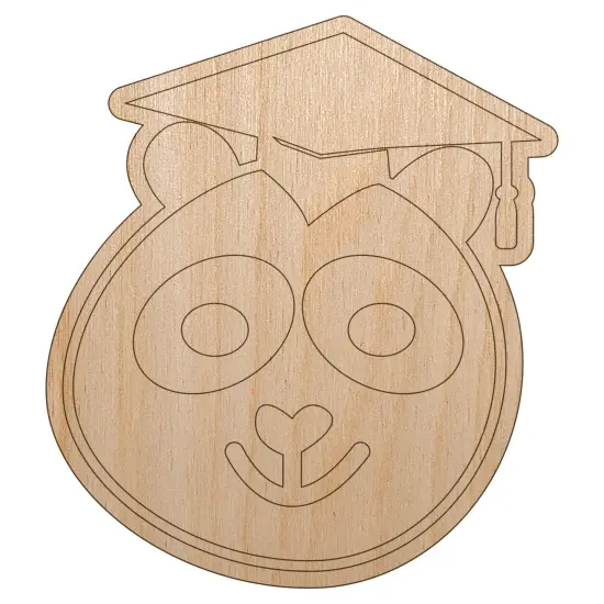 Graduation Panda Unfinished Wood Shape Piece Cutout for DIY Craft Projects {7}