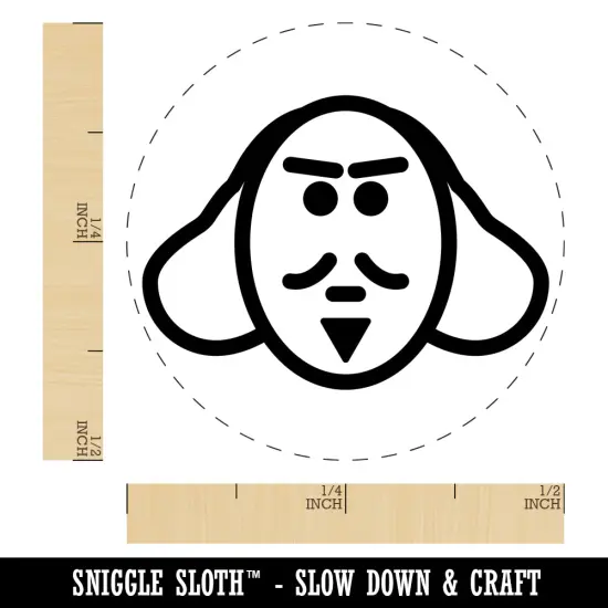 William Shakespeare Theater Doodle Self-Inking Rubber Stamp for Stamping Crafting Planners Orange {1}