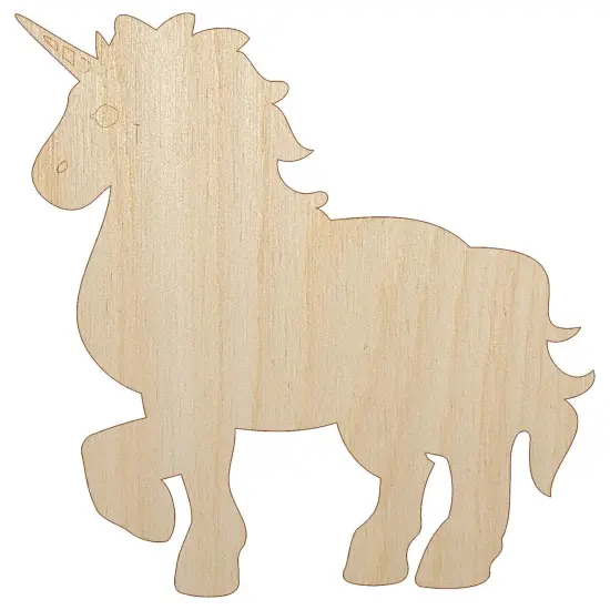 Elegant Majestic Mythical Unicorn Unfinished Wood Shape Piece Cutout for DIY Craft Projects {7}