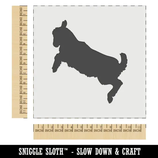 Baby Goat Jumping Playing Wall Cookie DIY Craft Reusable Stencil {1}