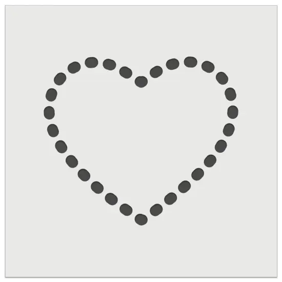 Dotted Heart Outline Wall Cookie DIY Craft Reusable Stencil {7}