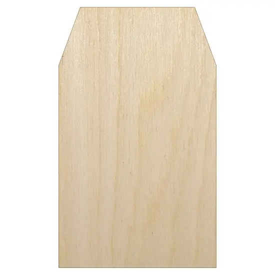 Gift Tag Shape Solid Unfinished Wood Shape Piece Cutout for DIY Craft Projects {1}
