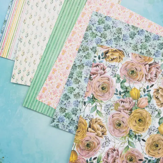 BoBunny Single-Sided Paper Pad 6"X8" 36/Pkg-Willow & Sage {6}