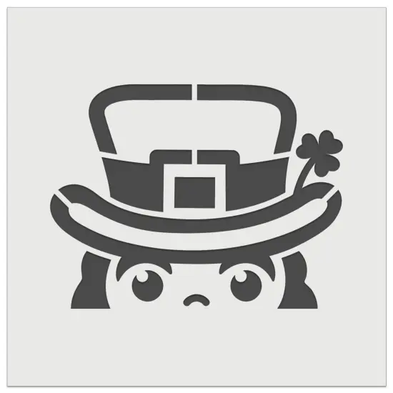 Peeking Leprechaun Saint Patrick's Day Wall Cookie DIY Craft Reusable Stencil {2}