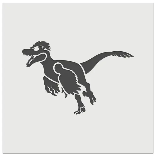 Velociraptor Dinosaur Running Wall Cookie DIY Craft Reusable Stencil {2}