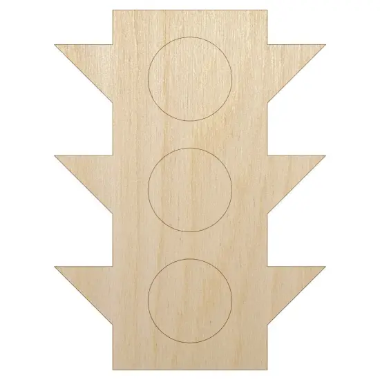 Traffic Light Icon Unfinished Wood Shape Piece Cutout for DIY Craft Projects {7}