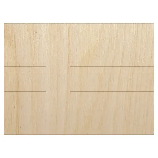 Iceland Flag Unfinished Wood Shape Piece Cutout for DIY Craft Projects {1}