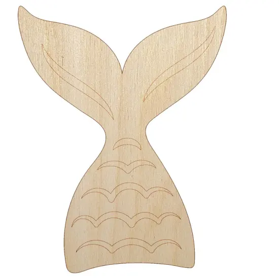 Mermaid Tail Unfinished Wood Shape Piece Cutout for DIY Craft Projects {7}
