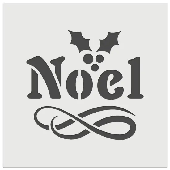Christmas Noel Holly Wall Cookie DIY Craft Reusable Stencil {2}