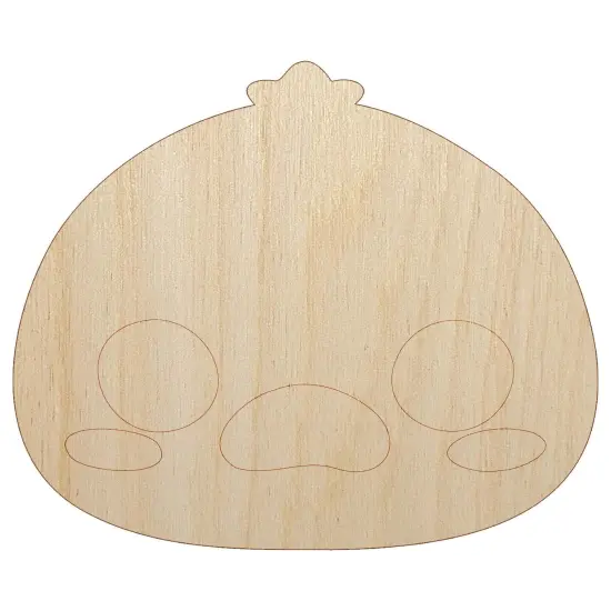 Charming Kawaii Chibi Duck Goose Face Blushing Cheeks Farm Eggs Unfinished Wood Shape Piece Cutout for DIY Craft Projects {7}